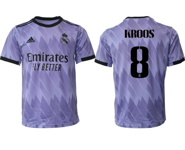 Nya Real Madrid Bortatröja Herr 2023 Kortärmad Fotbollströjor med tryck KROOS 8