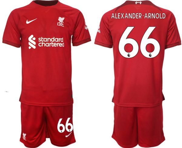 Billiga Fotbollströjor Liverpool Hemmatröja Herr 2023 Kortärmad + Korta byxor ALEXANDER-ARNOLD 66