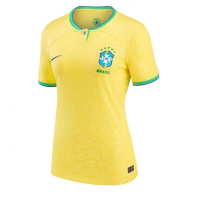 Billiga Fotbollströjor Brasilien Neymar JR 10 Barn Hemma tröja WM 2022  Kortärmad