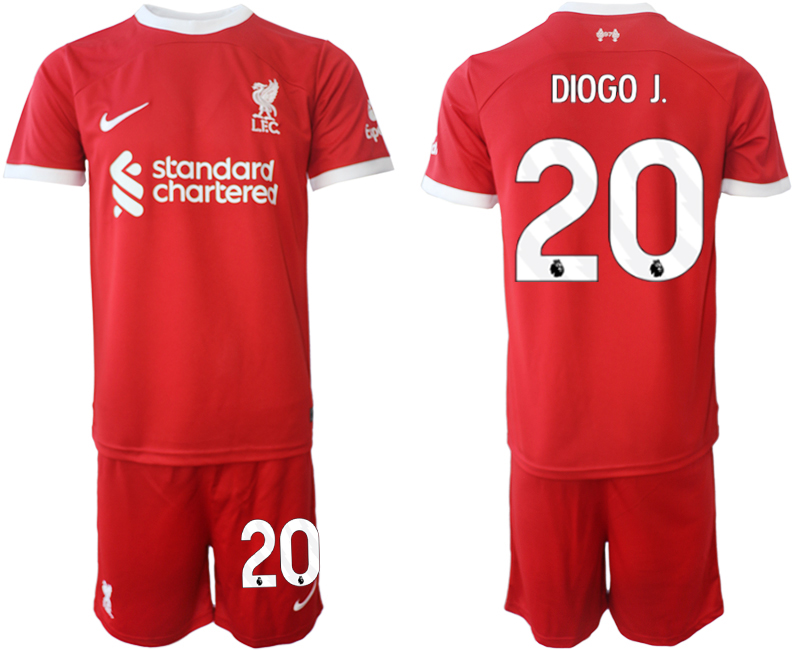 Billiga Fotbollströjor Herr Liverpool FC Hemmatröja 2023-24 röd tröja set Diogo Jota 20