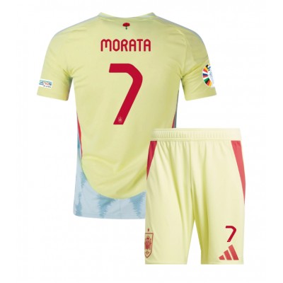 Köp Fotbollströjor Barn Spanien Bortatröja EM 2024 Alvaro Morata 7