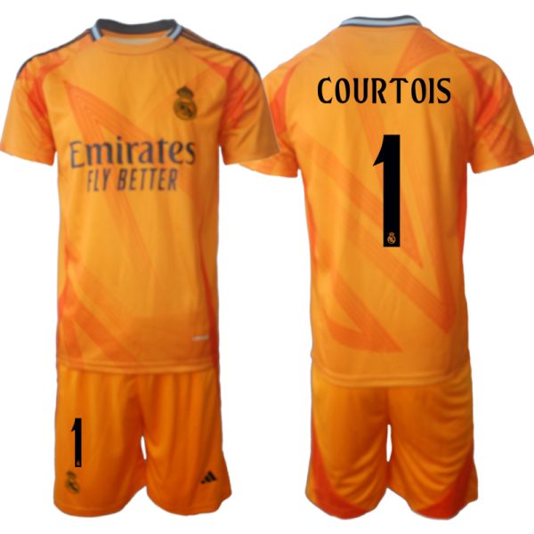 Billiga Fotbollströjor Herr Real Madrid Bortatröja 2024-25 Orange Thibaut Courtois 1