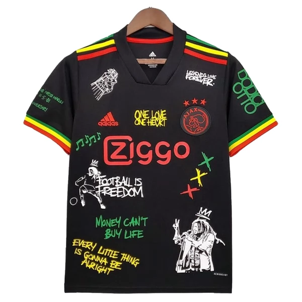 Köpa matchtröjor fotboll AFC Ajax Fotbollströja Tredjeställ Limited Edition Bob Marley 2024-25