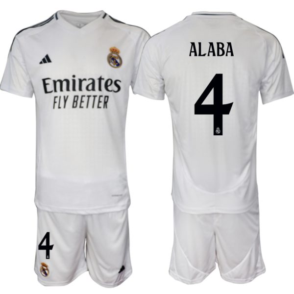 Real Madrid Hemmatröja 2024/25 Kortärmad shorts David Alaba 4