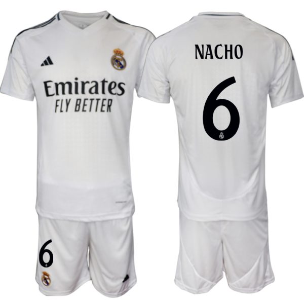 Real Madrid Hemmatröja 2024/25 Kortärmad shorts NACHO 6