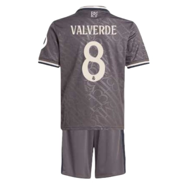 Barn Fotbollskläder Real Madrid Tredje Tröja 2024/25 Federico Valverde 8