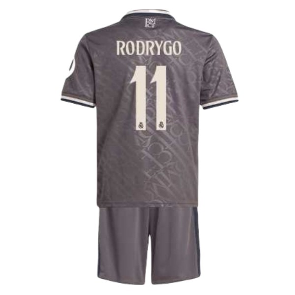 Barn Real Madrid Tredje Tröja 2024/25 Kortärmad shorts Rodrygo Goes 11