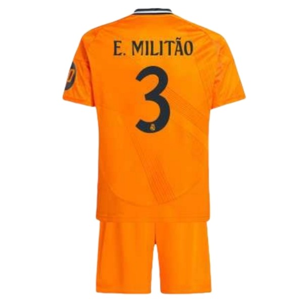 Real Madrid Bortatröja 2024-25 Orange Fotbollströja Barn Eder Militao 3