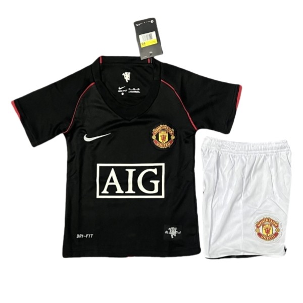 Barn Manchester United Tredjetröja Retro 2007-2008 Kortärmad (+ Korta byxor)