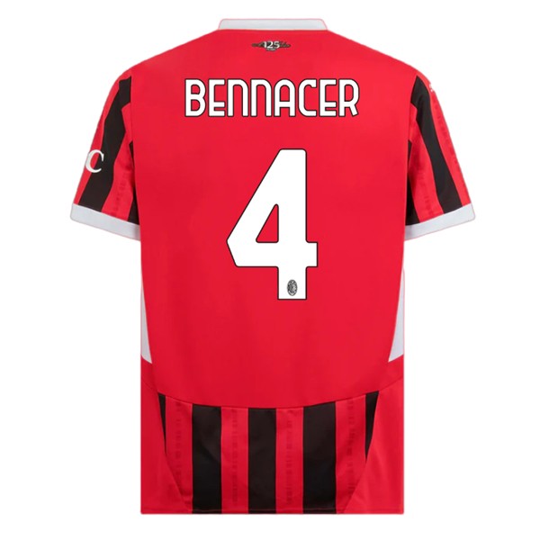 Beställa Fotbollströjor AC Milan Hemmatröja 2024/25 Ismael Bennacer 4 Kortärmad