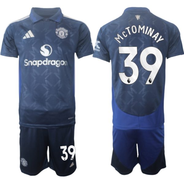 Beställa Fotbollströjor Manchester United Bortatröja 2024/25 Kortärmad (+ Korta byxor) Scott McTominay 39