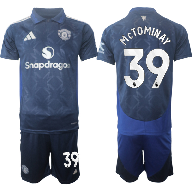 Beställa Fotbollströjor Manchester United Bortatröja 2024/25 Kortärmad (+ Korta byxor) Scott McTominay 39