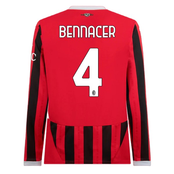 Billiga Fotbollströjor AC Milan Hemmatröja 2024/25 Ismael Bennacer 4 Långärmad