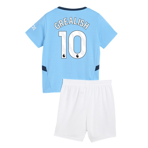 Billiga Fotbollströjor Barn Manchester City Hemmatröja 2024/25 tröja set Jack Grealish 10