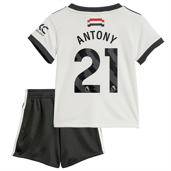 Billiga Fotbollströjor Barn Manchester United Tredjetröja 2024/25 Kortärmad shorts Antony 21