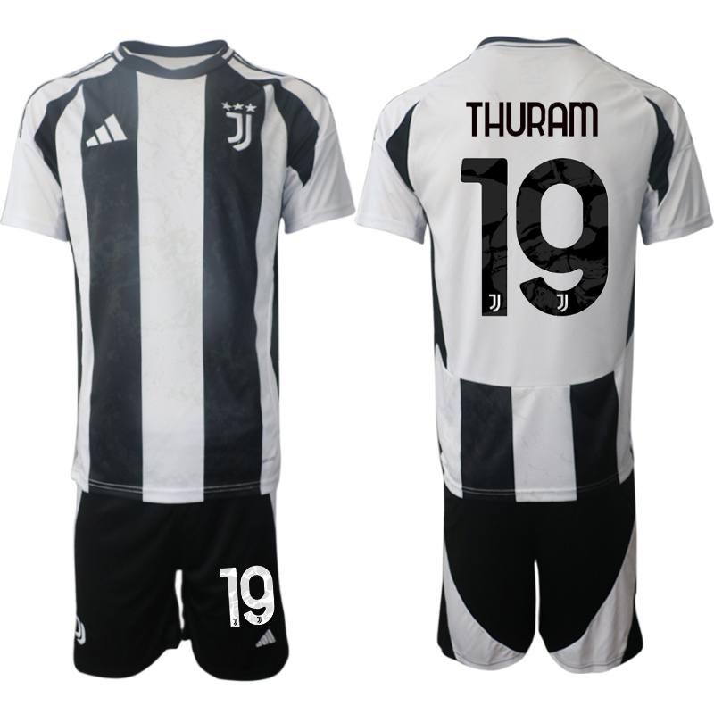 Billiga Fotbollströjor Juventus Hemmatröja 2024/25 fotbollströja set Khéphren Thuram 19