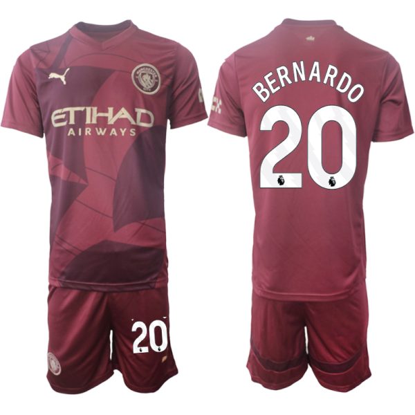 Billiga Fotbollströjor Manchester City Tredjetröja 2024/25 tröja set Bernardo Silva 20