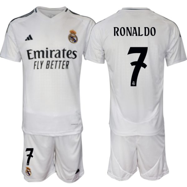 Billiga Fotbollströjor Real Madrid Hemmatröja 2024/25 Vit Cristiano Ronaldo 7