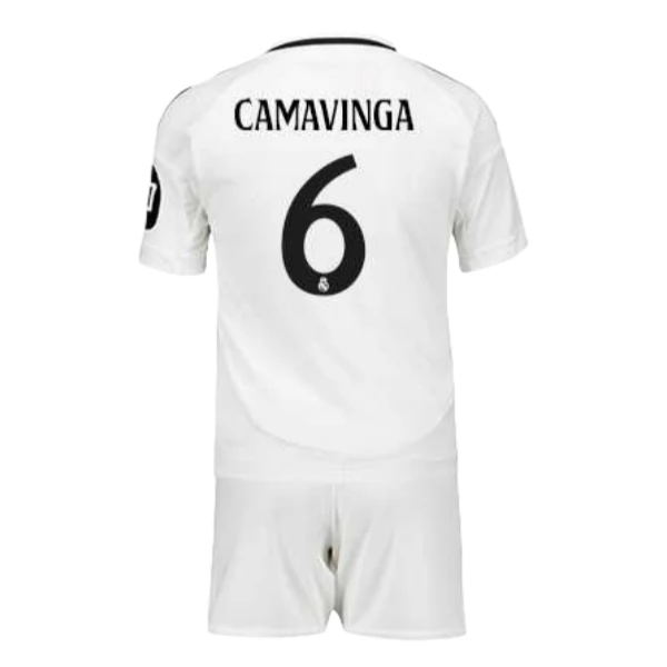 Billiga Fotbollströjor Real Madrid Tröja Barn Hemmatröja 2024/25 Eduardo Camavinga 6