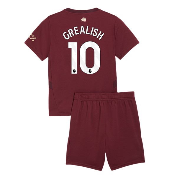 Fotbollskläder Barn Manchester City Tredjetröja 2024/25 Kortärmad (+ Korta byxor) Jack Grealish 10