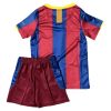 Fotbollströja Billig FC Barcelona Hemmatröja Barn Retro 2010-2011 Kortärmad + Korta byxor-1