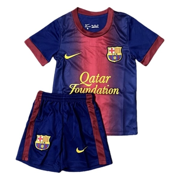 Fotbollströja Billig FC Barcelona Hemmatröja Barn Retro 2012-2013 Kortärmad + Korta byxor