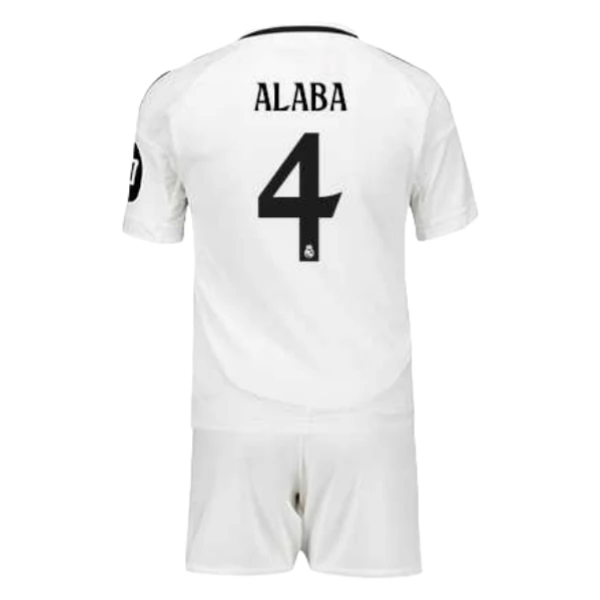 Fotbollströja Billig Real Madrid Tröja Barn Hemmatröja 2024/25 David Alaba 4