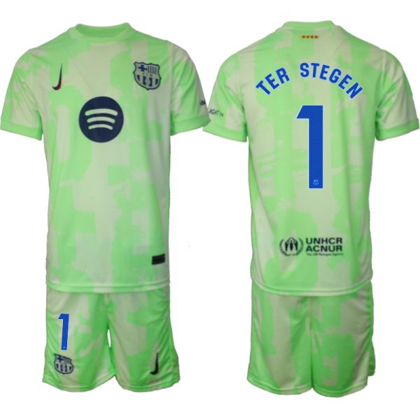 Herr FC Barcelona Tredjetröja 2024/25 Fotbollströjor med tryck Marc-Andre ter Stegen 1