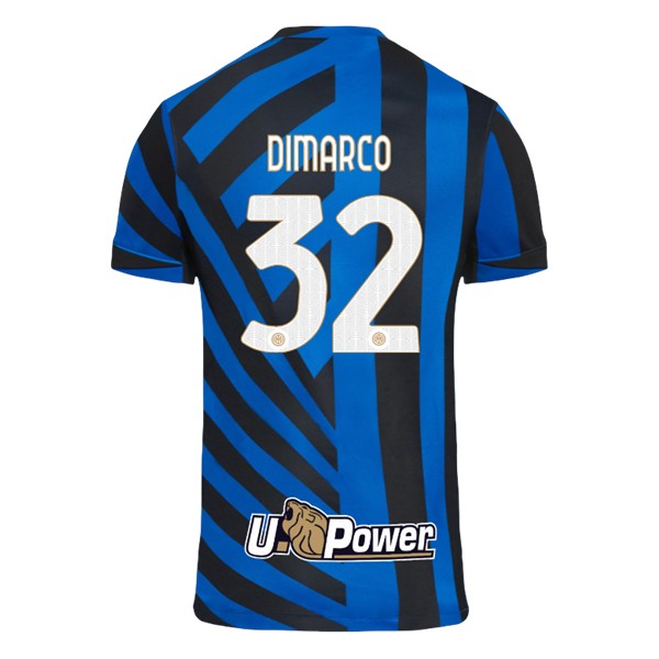 Inter Milan Hemmatröja 2024/25 Fotbollströja med namn Federico Dimarco 32 Kortärmad