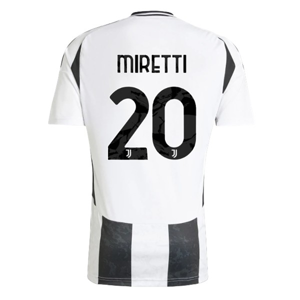 Juventus Hemmatröja 2024/25 Kortärmad Fotbollströja med namn Fabio Miretti 20