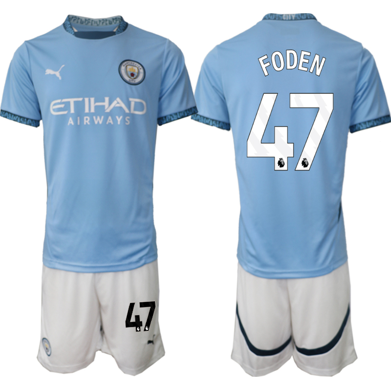 Köpa Manchester City Hemmatröja 2024/25 Fotbollströja med namn Phil Foden 47