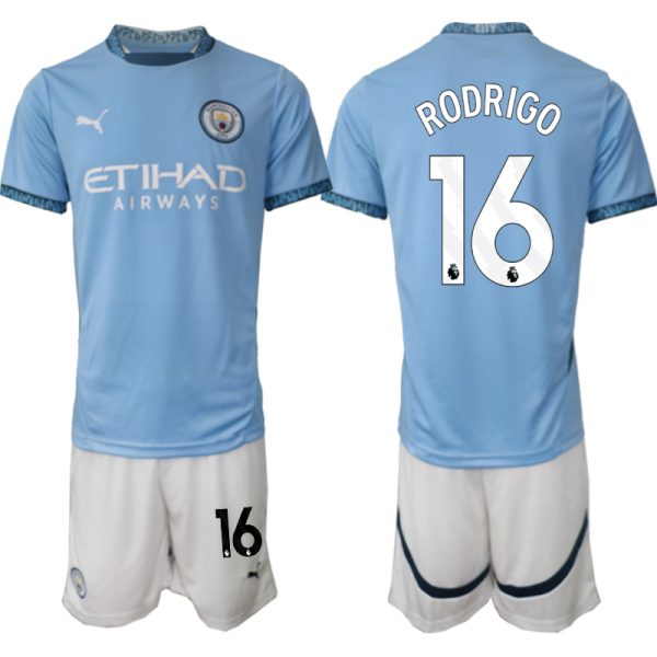 Köpa Manchester City Hemmatröja 2024/25 Fotbollströja med namn Rodrigo 16