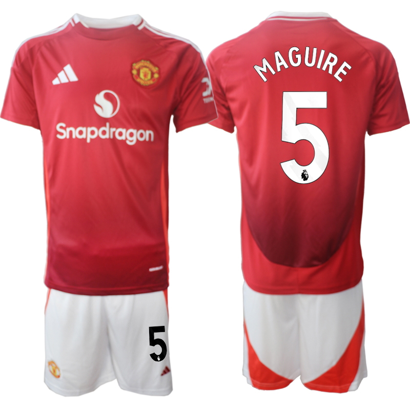 Köpa Manchester United Hemmatröja 2024/25 Kortärmad (+ Korta byxor) Harry Maguire 5