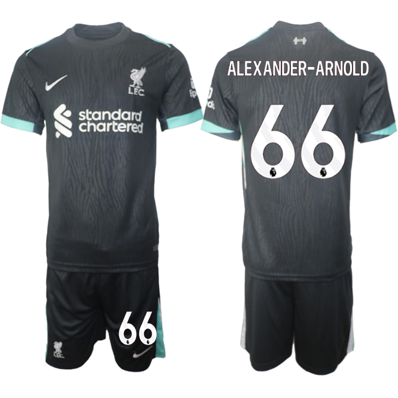 Liverpool Bortatröja 2024/25 fotbollströja set fotbollströjor för män Alexander-Arnold 66