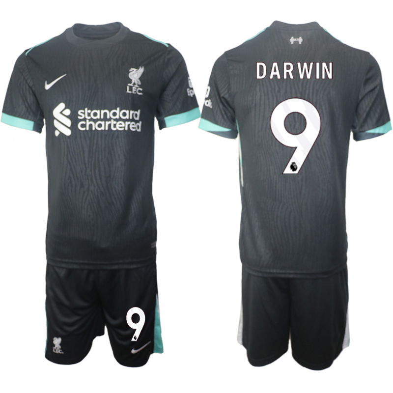 Liverpool Bortatröja 2024/25 fotbollströja set fotbollströjor för män Darwin Nunez 9