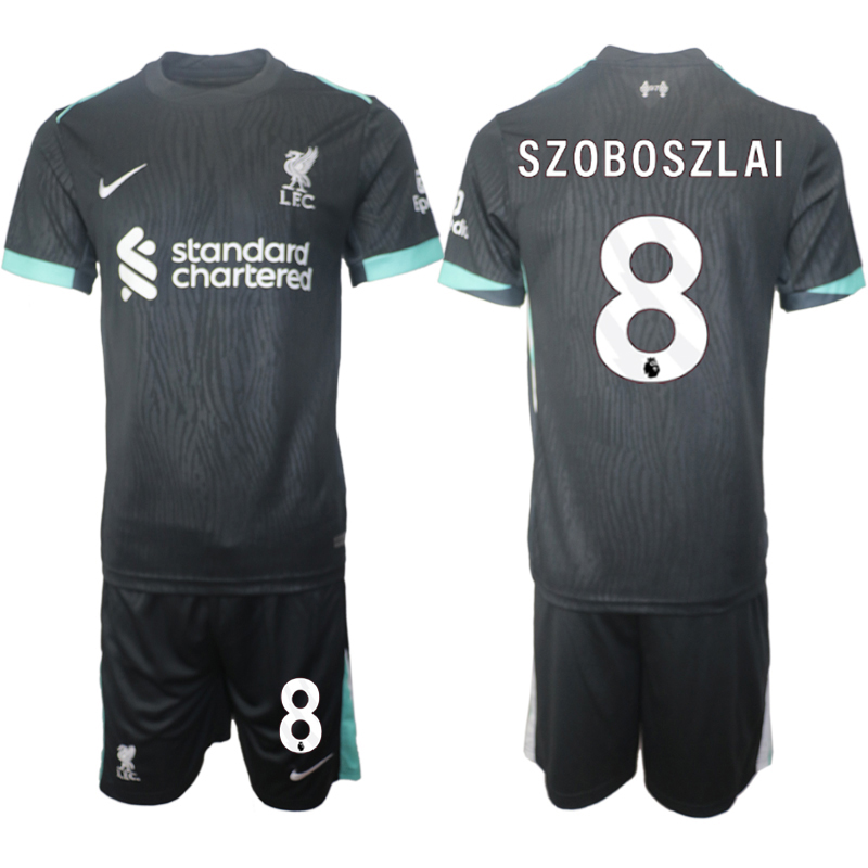 Liverpool Bortatröja 2024/25 fotbollströja set fotbollströjor för män Dominik Szoboszlai 8