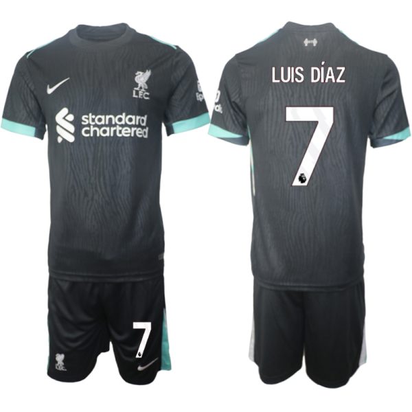 Liverpool Bortatröja 2024/25 fotbollströja set fotbollströjor för män Luis Díaz 7