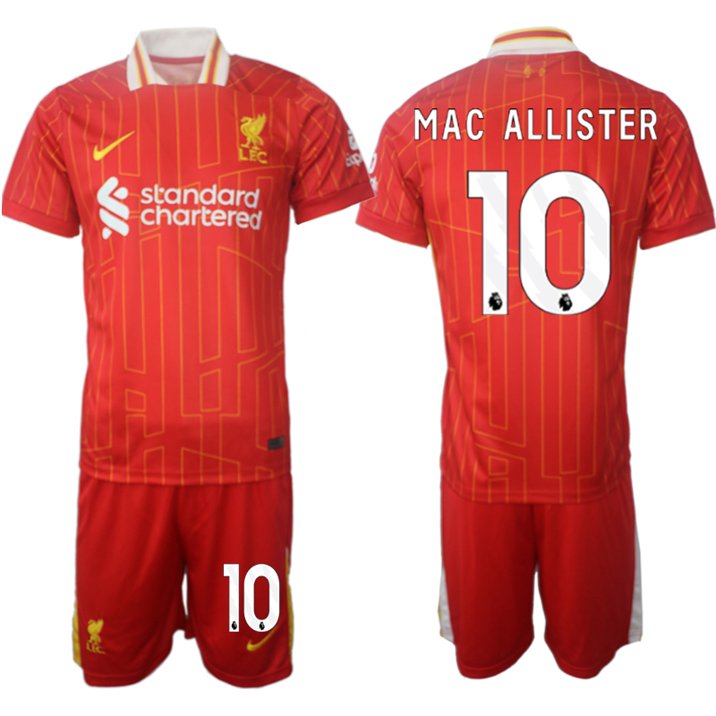 Liverpool Hemmatröja 2024/25 röd Fotbollströjor för Herr Alexis Mac Allister 10