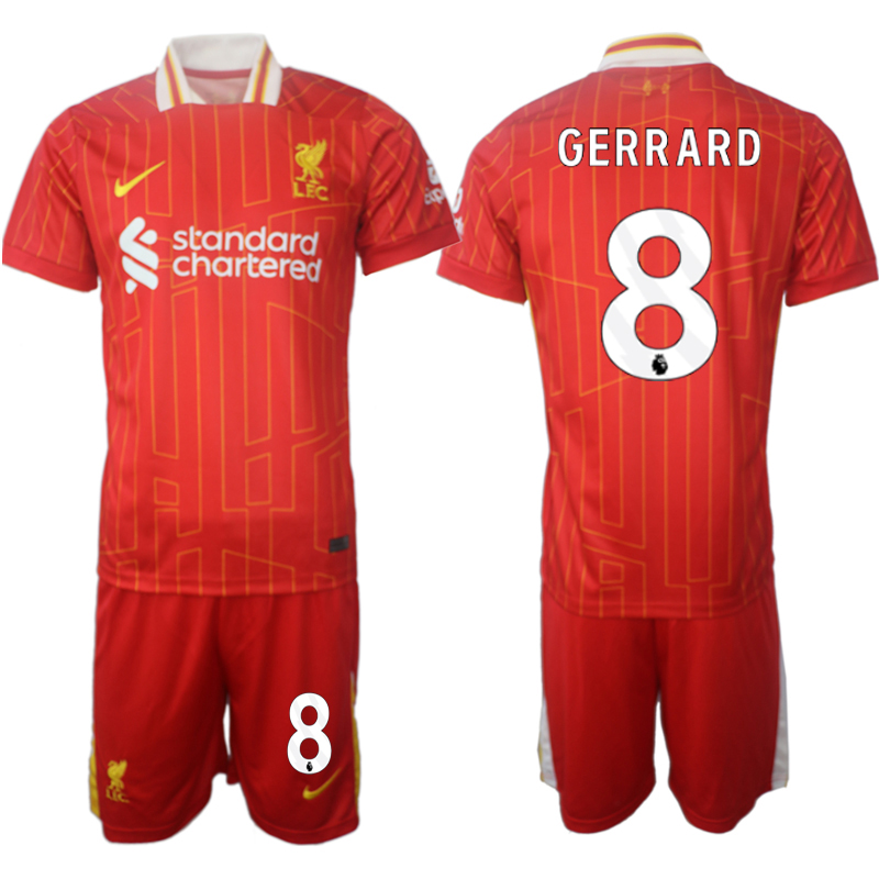 Liverpool Hemmatröja 2024/25 röd Fotbollströjor för män Steven Gerrard 8