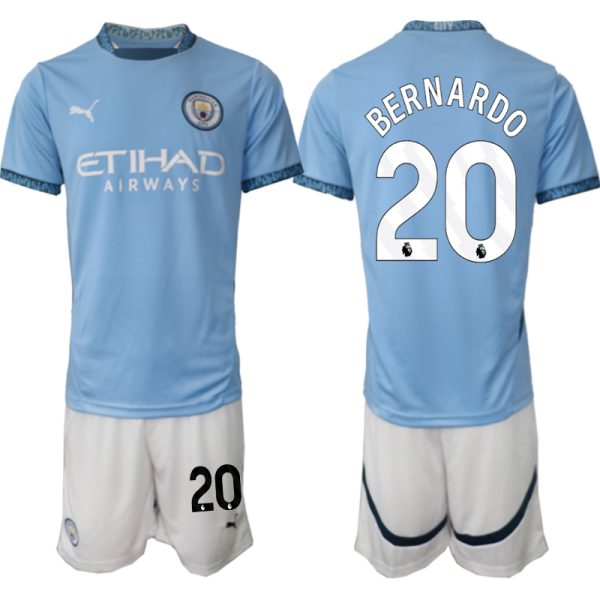 Manchester City Hemmatröja 2024/25 Kortärmad shorts Fotbollströjor med tryck Bernardo Silva 20