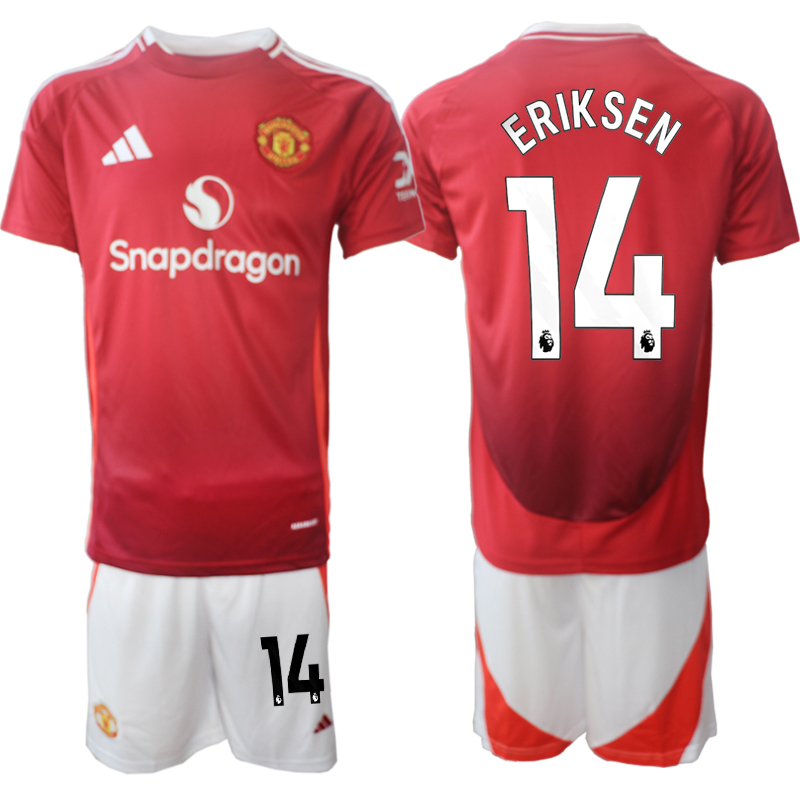 Köpa Manchester United Hemmatröja 2024/25 Kortärmad (+ Korta byxor) Christian Eriksen 14