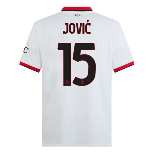 Matchtröjor Fotboll AC Milan Bortatröja 2024/25 Luka Jović 15 Kortärmad