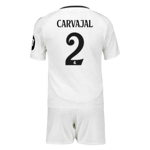 Real Madrid Tröja Barn Hemmatröja 2024/25 Fotbollströjor med tryck Daniel Carvajal 2