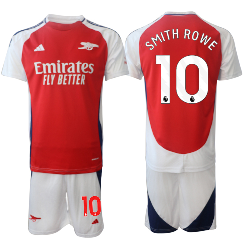 Arsenal Hemmatröja 2024/25 Kortärmad (+ Korta byxor) Fotbollströja med namn Emile Smith Rowe 10