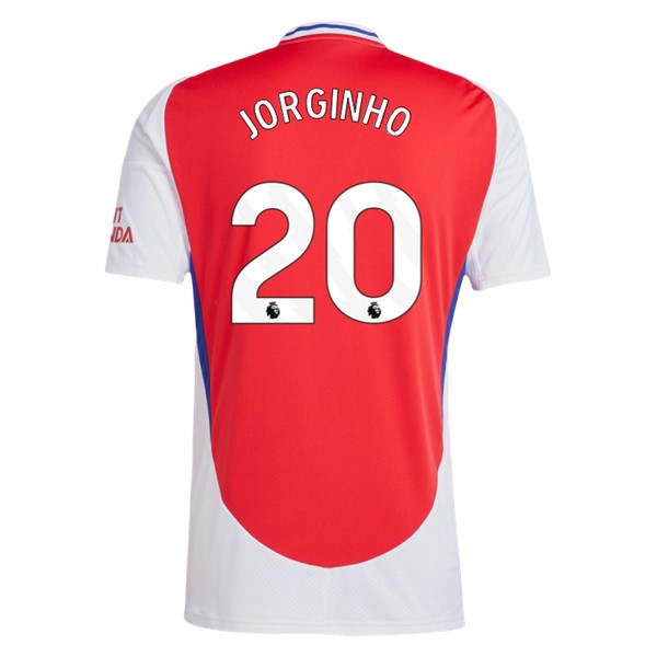 Arsenal Hemmatröja 2024/25 Röd Kortärmad Fotbollströjor med tryck Jorginho 20