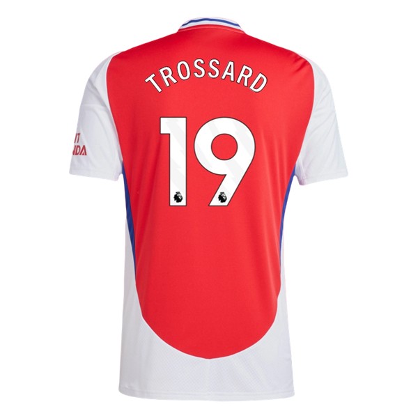 Arsenal Hemmatröja 2024/25 Röd Kortärmad Fotbollströjor med tryck Leandro Trossard 19