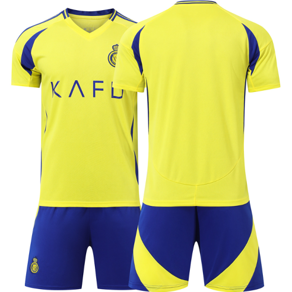 Billiga Fotbollströjor Barn Al Nassr FC Hemmatröja 2024/25 Kortärmad shorts