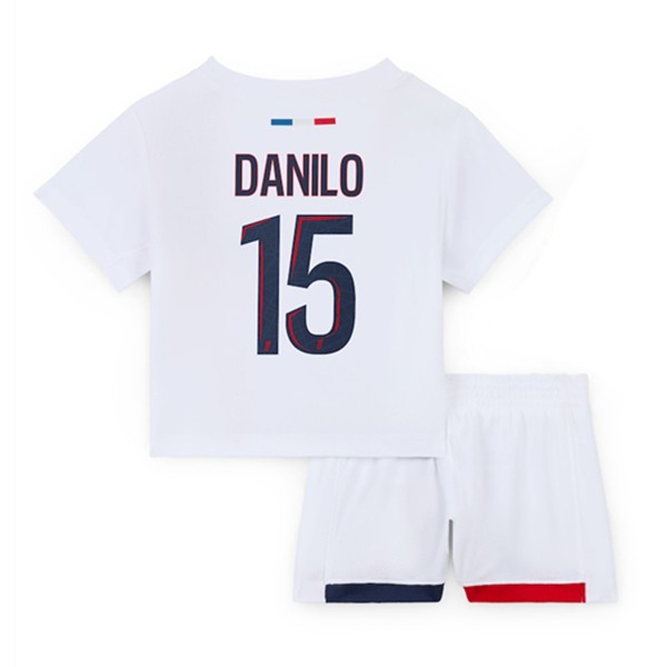 Billiga Fotbollströjor Barn Paris Saint-Germain Bortatröja 2024/25 fotbollströja set Danilo Pereira 15