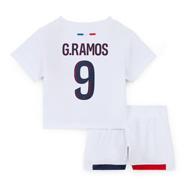 Billiga Fotbollströjor Barn Paris Saint-Germain Bortatröja 2024/25 fotbollströja set Gonçalo Ramos 9