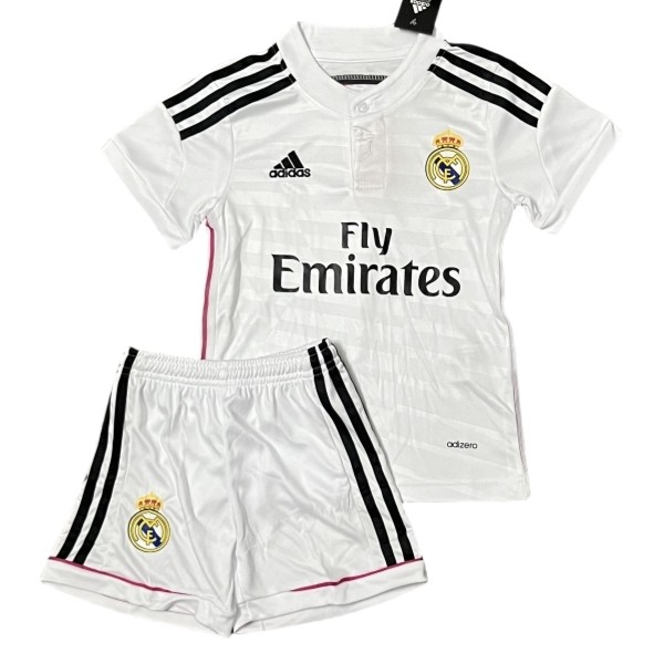 Billiga Fotbollströjor Barn Real Madrid Hemmatröja Retro 2014-2015 Kortärmad shorts